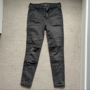 American Eagle Outfitters Next Level Stretch Jeggings in Dark Grey